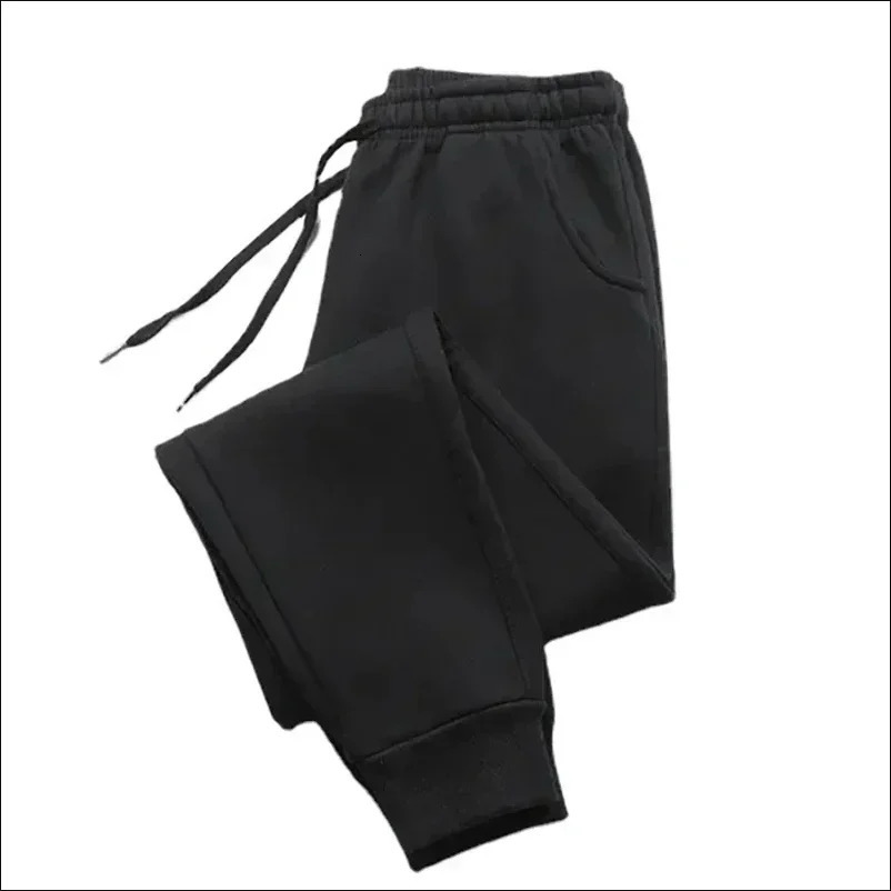 US heavyduty looped lace up feet solid color printed pure cotton couple sports pants 250320