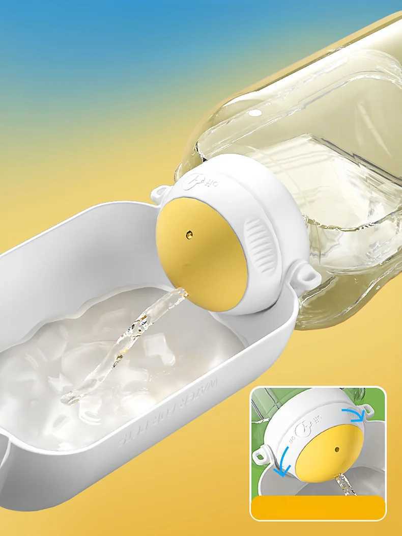 New dog ton large capacity pet out drinking pot cat water dispenser portable water cup water and food integrated bowl Y250319