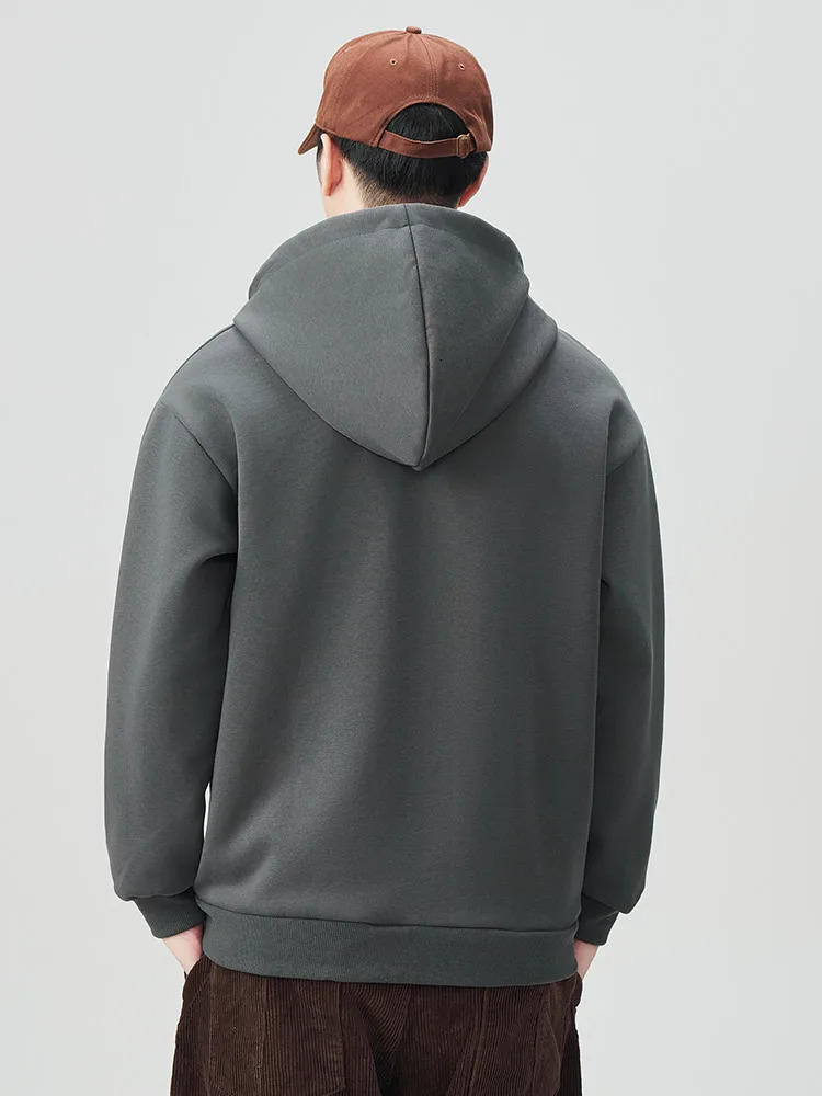 Mens hooded sweatshirt with full zipper spring and autumn Korean casual knitted jacket plus size 6XL 7XL 8XL 250320Z