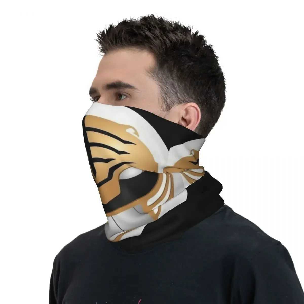Morphin Power Ranger - White Ribbon Neck Gated Printed Face Mask Scarf Warm Strap CyclingXJ250320