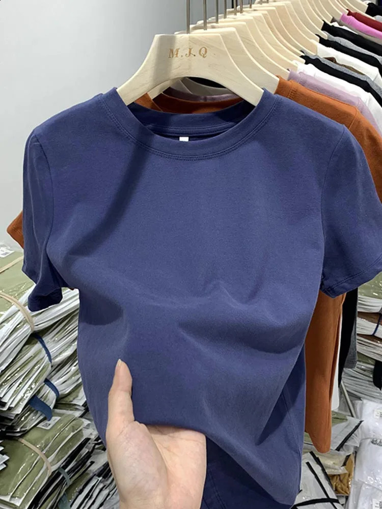 Womens T-shirt Womens T-shirt Womens Clothing Top Cotton T-shirt Womens Short Sleeve Spring T-shirt Sexy Y2k Top White 250314