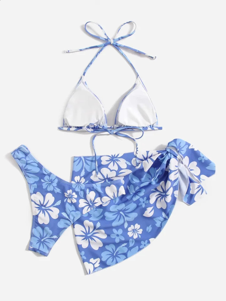 European and American sexy swimsuit bikini three piece set 250319