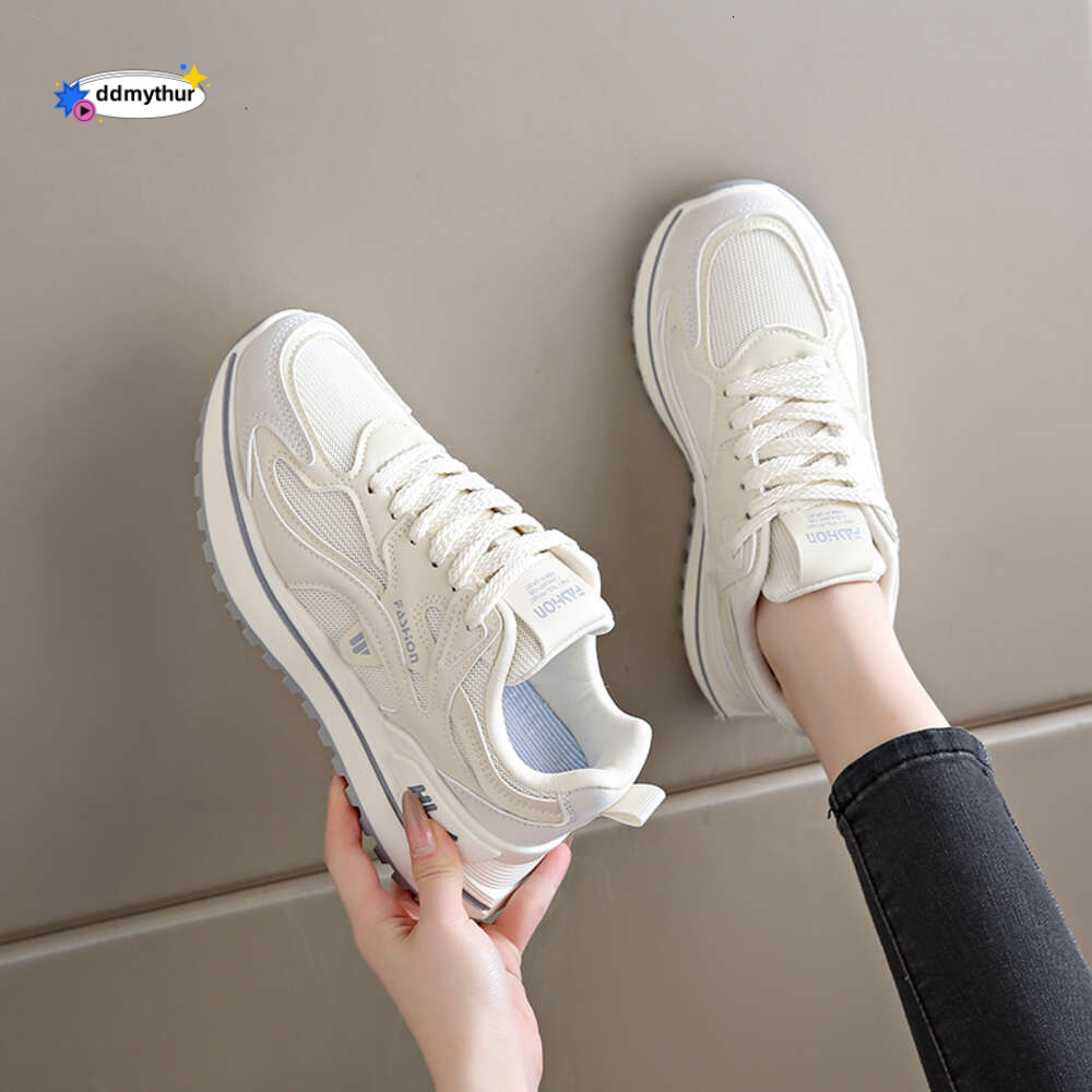 CRLAYDK Platform Sneakers for Women Mesh Patchwork Casual Walking Shoes Running Fashion Work Sports Lace Up Tennis ddmythur