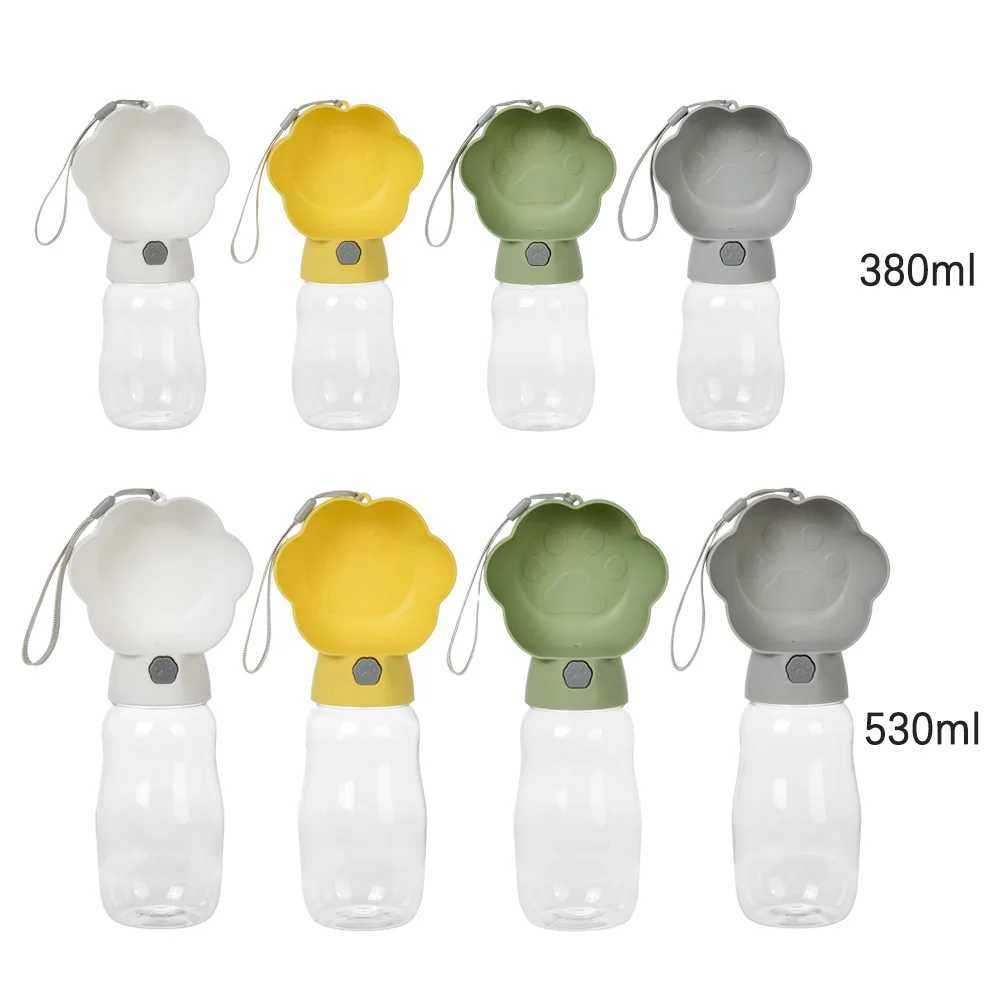 Portable dog water bottle suitable for small dogs cats durable leak proof puppies 2-in-1 food containers Chihuahua bulldog pet supplies Y250319
