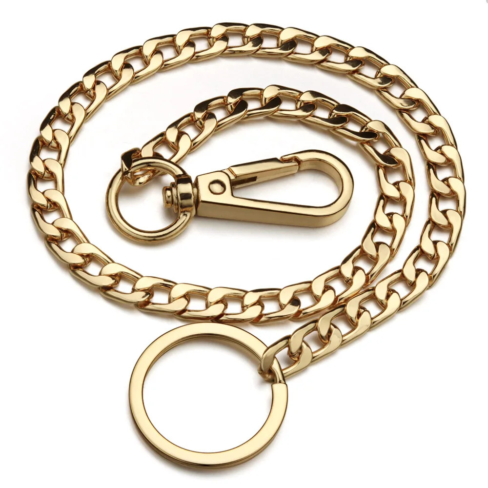 42CM Long Metal Keychain Wallet Belt Chain Rock Punk Trousers Hipster Pant Jean HipHop Jewelry Mens Key Ring Chain K414 250320