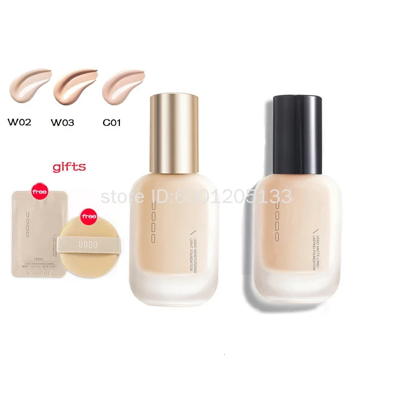 UODO Foundation Liquid Non Sticky Powder concealer Moisturizing Oil Control Dry Skin Foundation Cream Facial Makeup 250319