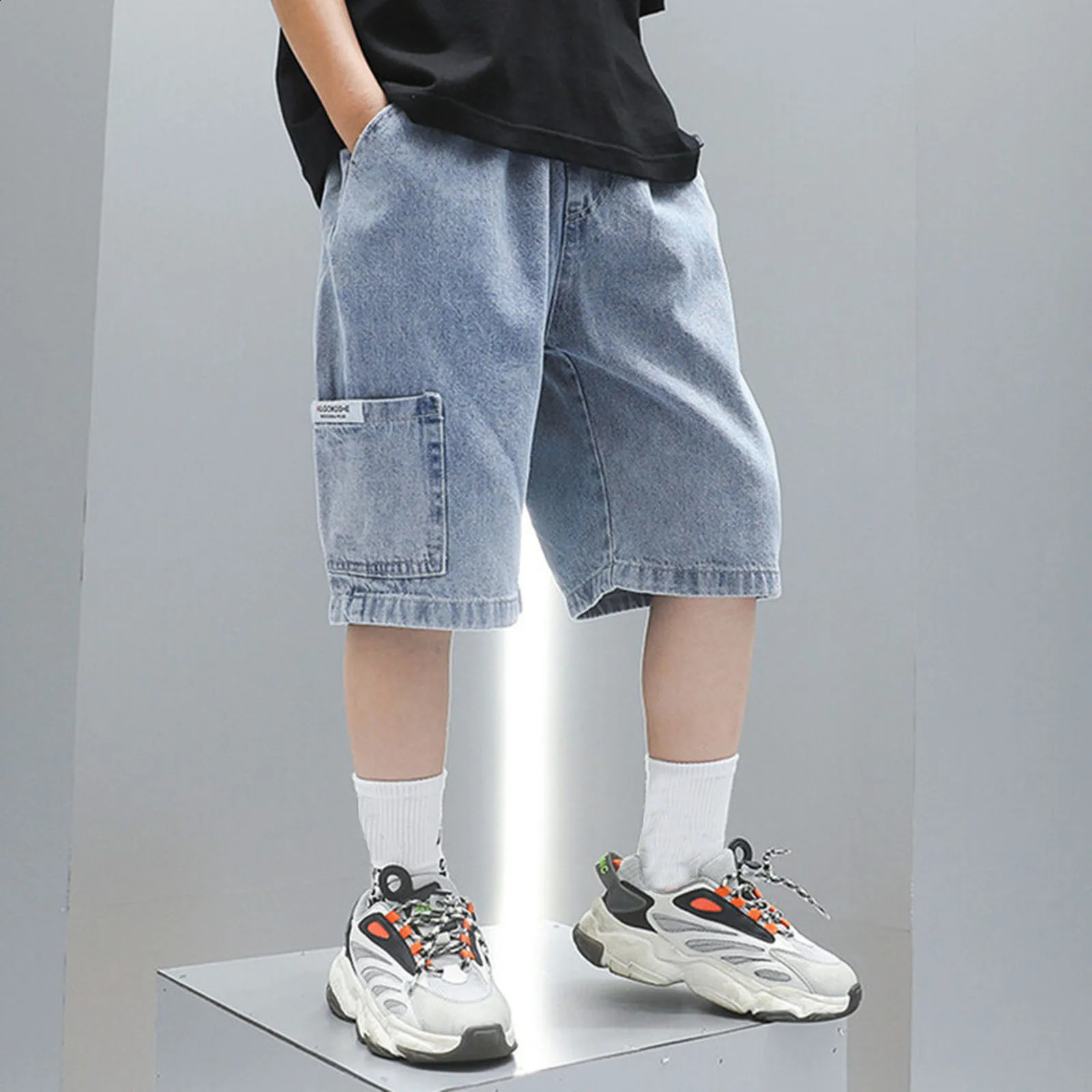 2 Year Clothes Boy Boys Denim Shorts Straight Jeans Summer Casual Short With Pocket Pant 250312
