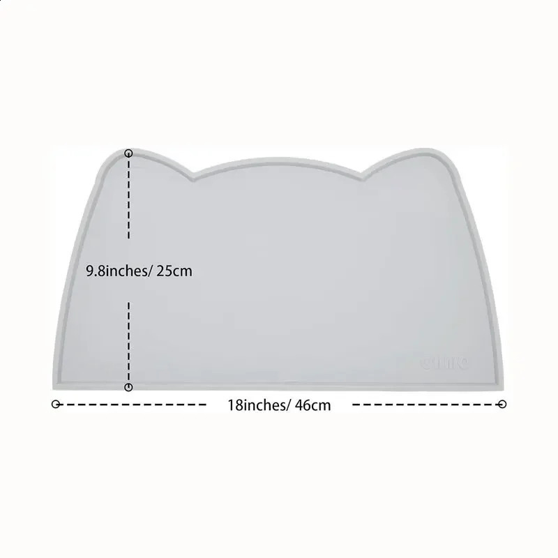 Food grade silicone cat dustproof easy to clean and dog bowl mat waterproof leak proof anti slip pet 250312