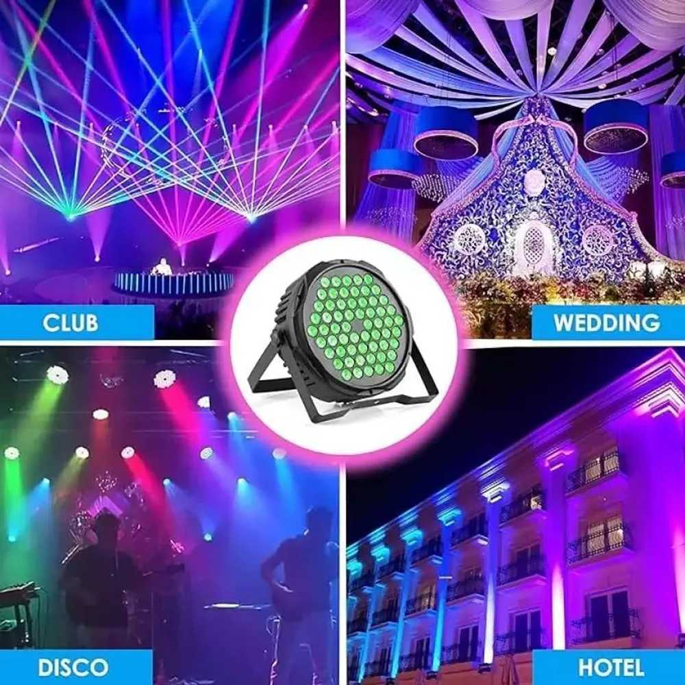 3W * 60 RGB Stage Light DJ Sound Control Disco Light 3-in-1 Wedding Holiday Club Projection Light DMX 512 Party Vibe Light Z250320