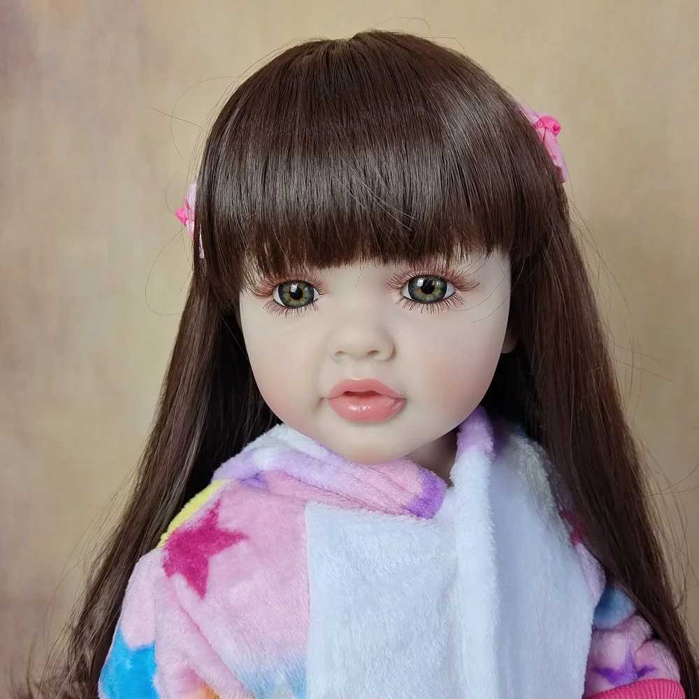 BZDOLL Lifelike 55cm 22 inch Regenerated Baby Girl Doll with Full Soft Silicone Body Live Newborn Princess Baby Birthday Gift W250320