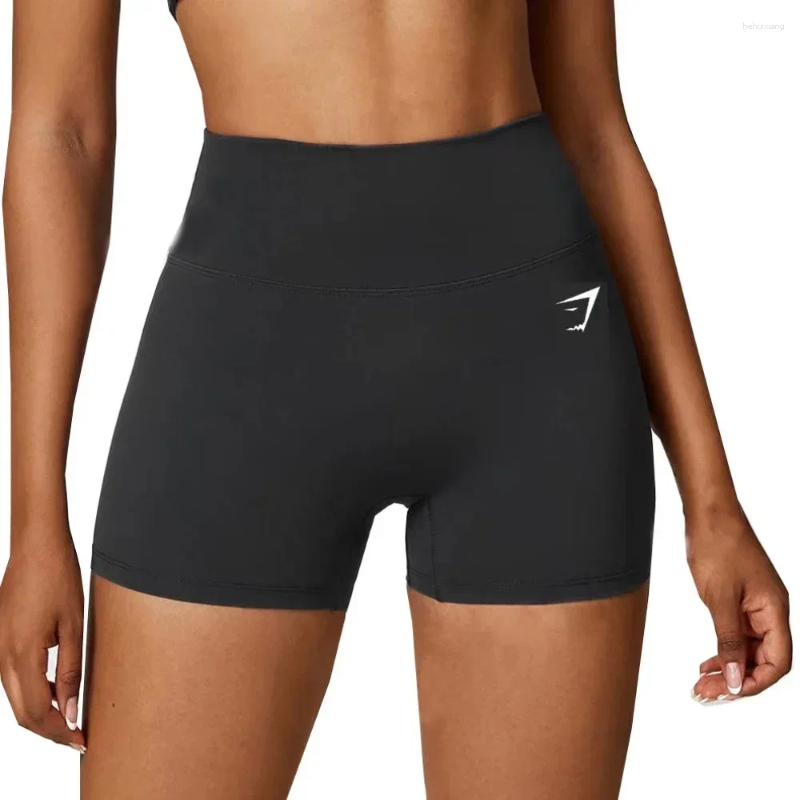 Active Shorts Ladies European And American Shark Hip Lift Tight Three Point Weight Training Yoga Running Print Exercise