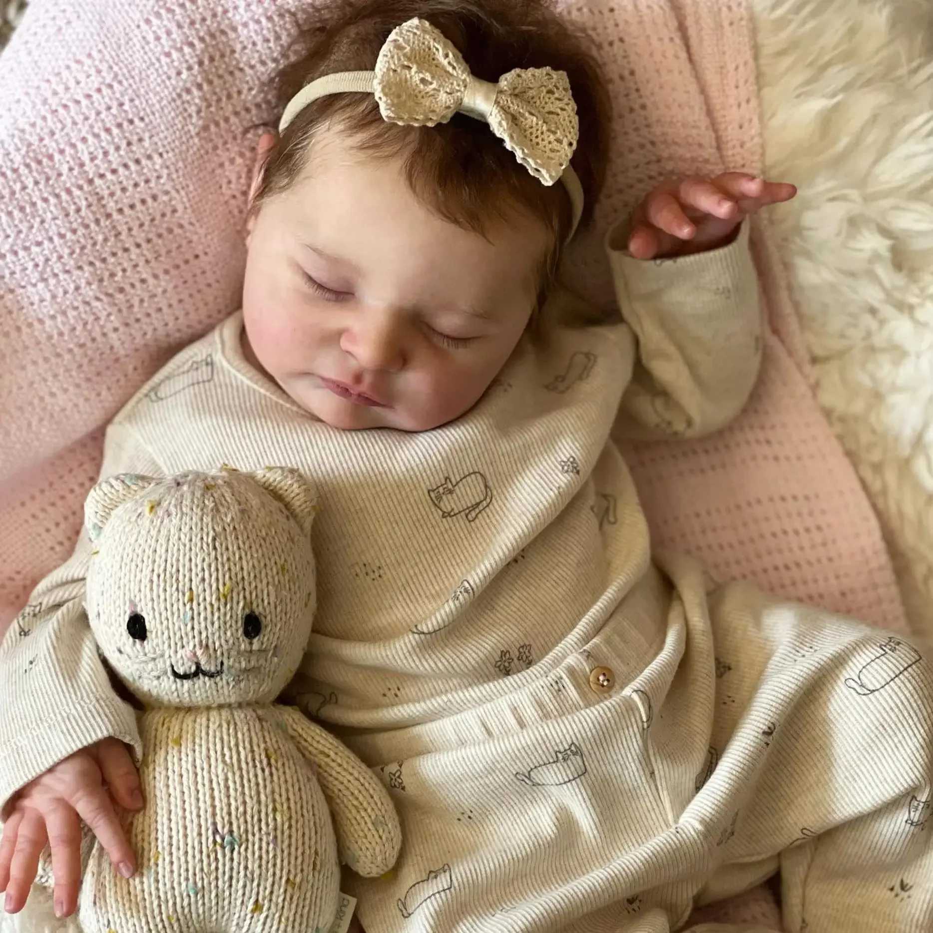 50 CM Soft Silicone Sleeping Reborn Baby Doll Toy For Girl 20 Inch 3D Skin With Visible Veins Like Real Kid for girl birthday Gift W250320