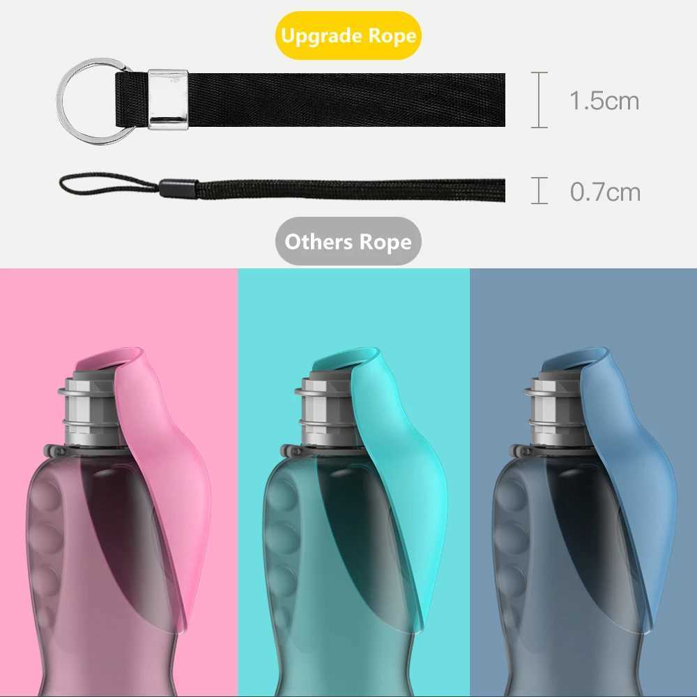 800ml Portable Dog Water Bottle For Big Dogs Pet Outdoor Travel Hiking Walking Foldable Drinking Bowl Golden Retriever Supplies Y250319
