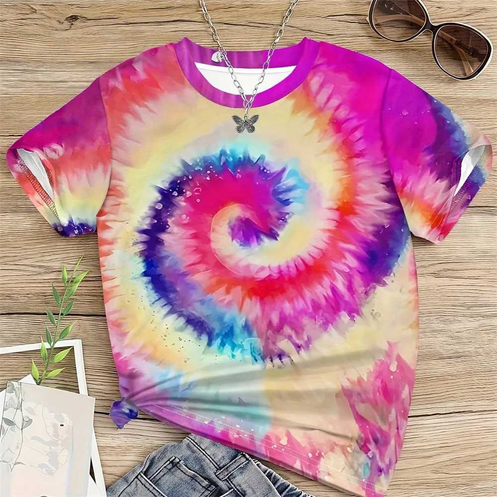 Valentines Girl Clothes Heart 3D Printed Fashionable Childrens Girl T-shirt Short sleeved Dress for Girls Aged 12 to 14T250320
