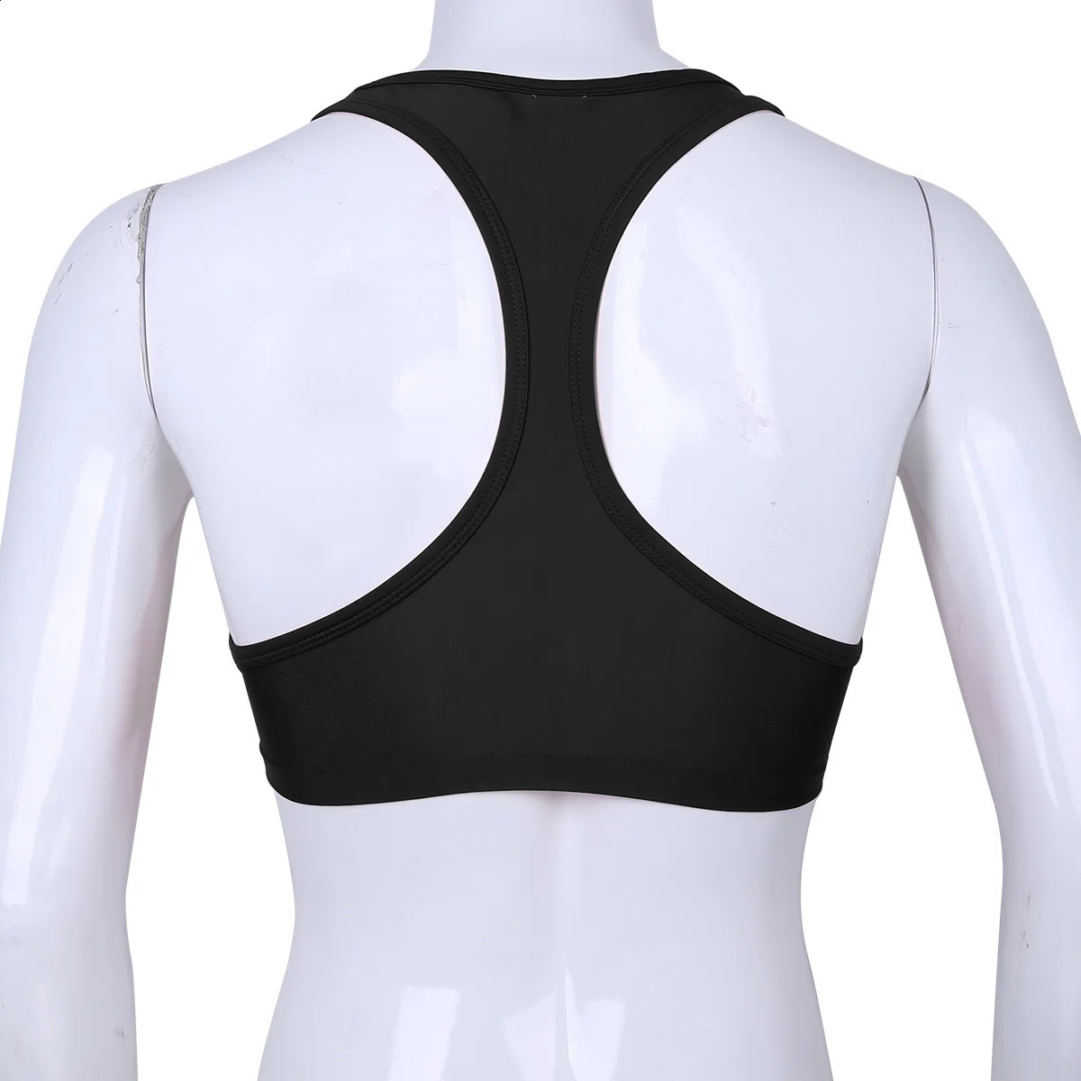 Mens Sleeveless Y Back Muscle Tank Top Club Clothing Stage Performance Sexy Mini Shirt Sports Bra Fitness 250319