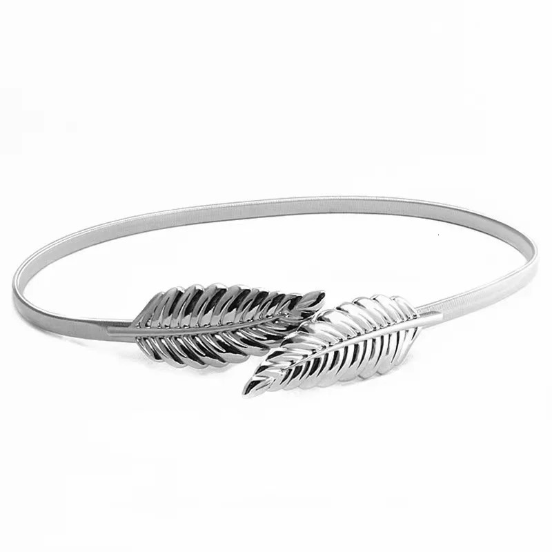 Women Elastic Leaf Waist Belt Waistband For Dress Skirts Jeans Pant Body Chain Belt 250320