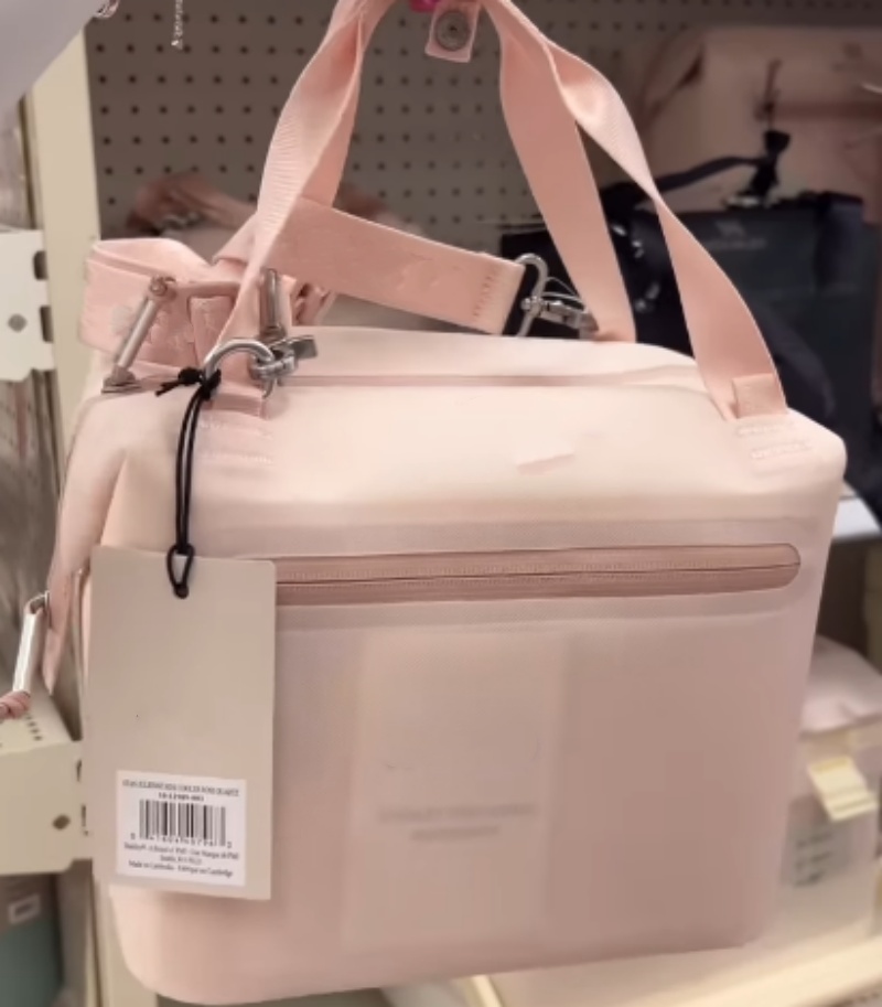 USA Stock All Day Hot Julienne Mini Soft Lunch Box Recycled Polyester 12 Hour Coog Travel Cooler Bag Black Pink Hand Clutch 041A