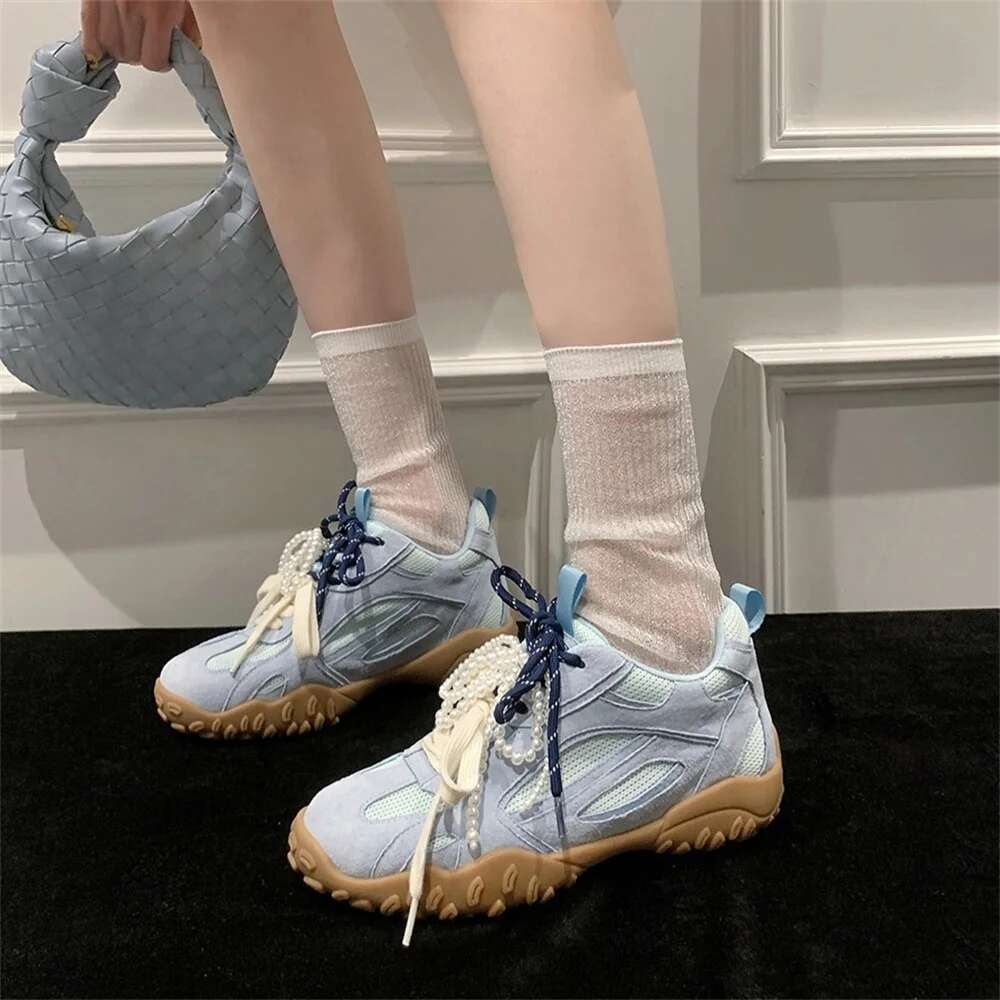2025 With Box Designer shoes sneakers FEDONAS Thick soled Women's suede sneakers