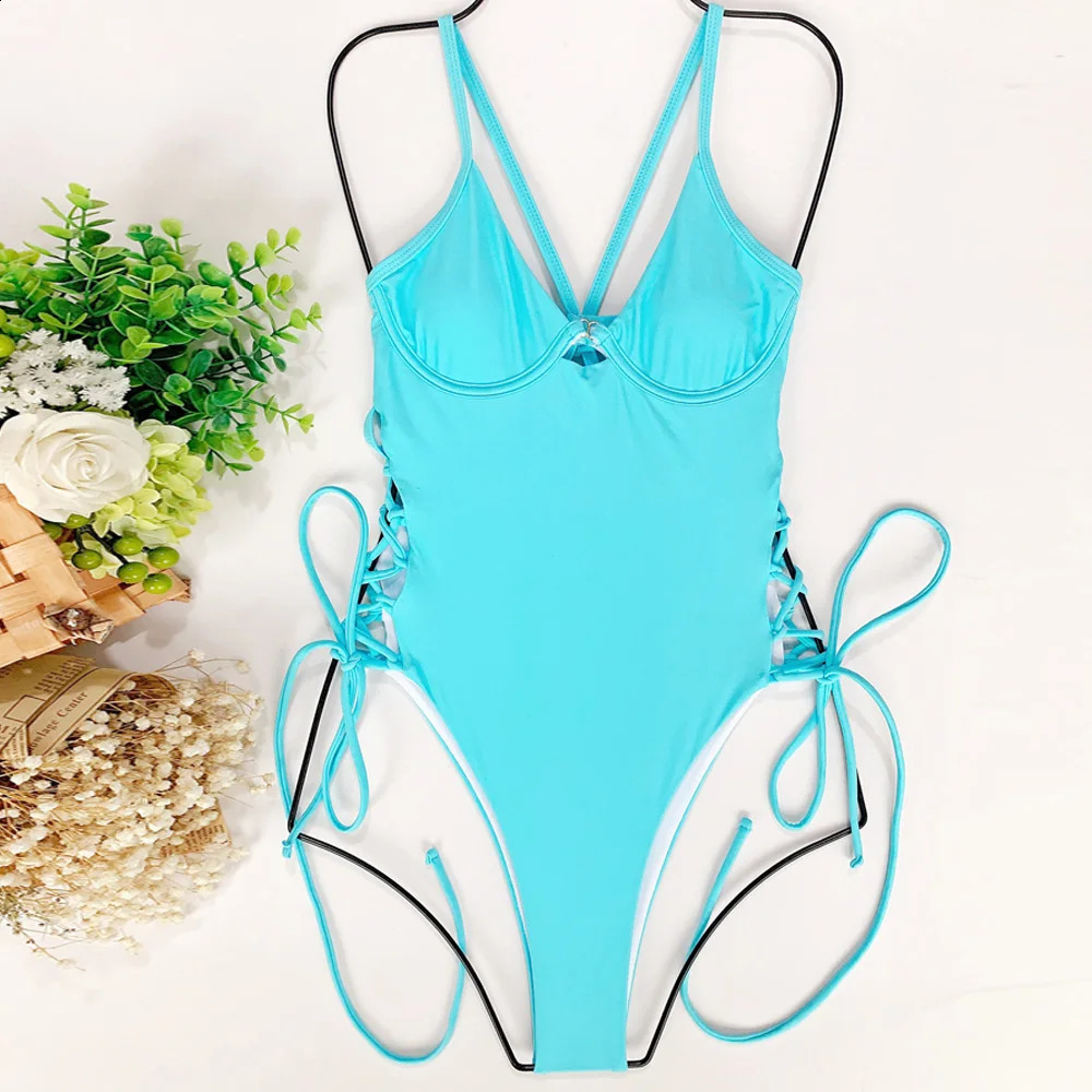 Vigorashely Sexy Push Up Swimwear Women High Waist One Piece Swimsuit Female Backless Monokini Brazilian Bathing Suit Swim 250319