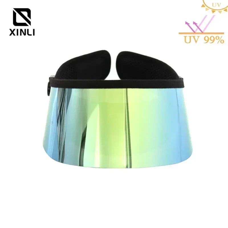 Versatile Sun Visor Cap Short Blue Golf Cap Men UV Sun Cap Protection Outdoor Casual Green Visor Plastic PVC Wide Brim Plastic 250320