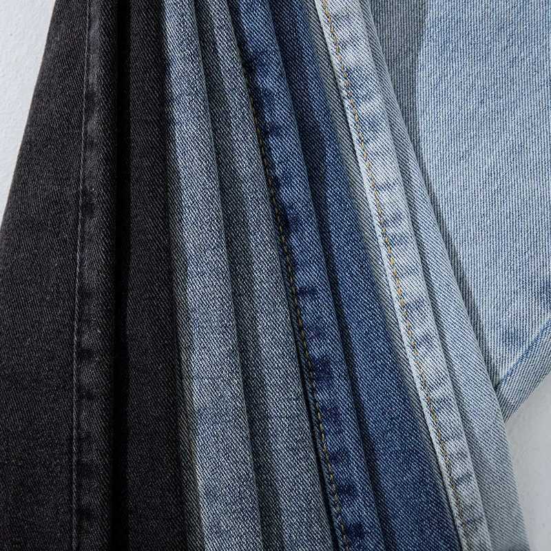 New Mens Denim Wide-leg Pants Korean Style Straight Loose Jeans Street Hip-hop Daily Casual Student Trousers Black Gray BlueT250319
