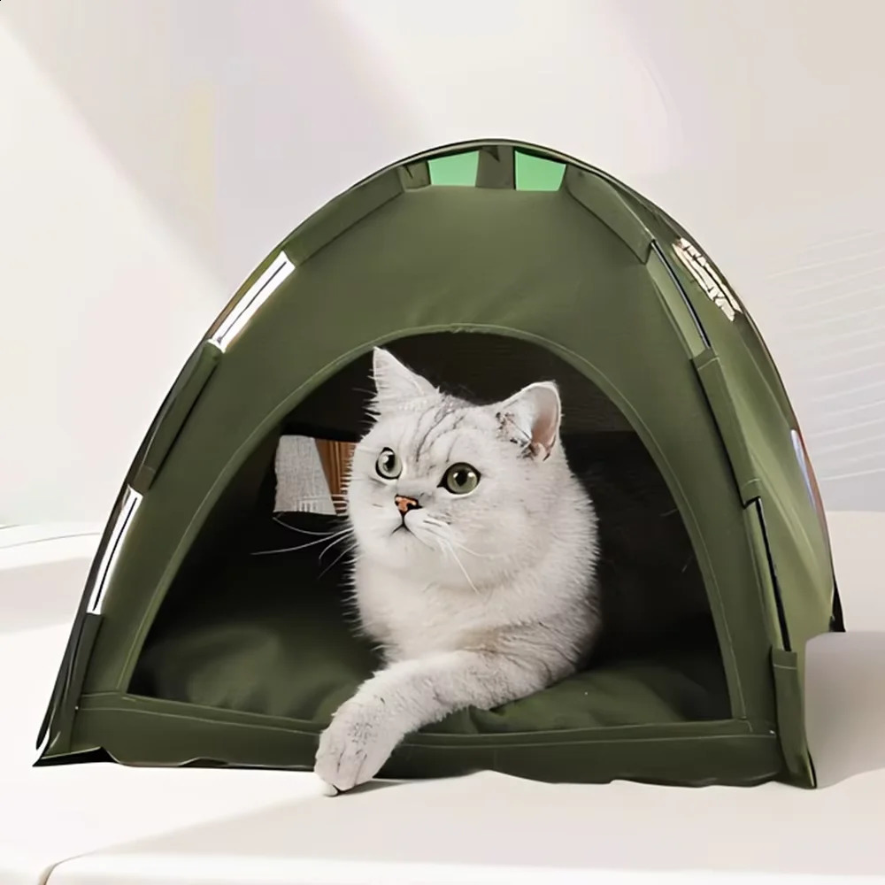 Pet Nest Tent Semi Enclosed Outdoor Supplies Breathable Summer Cooling Warm Mat Decoration 250312