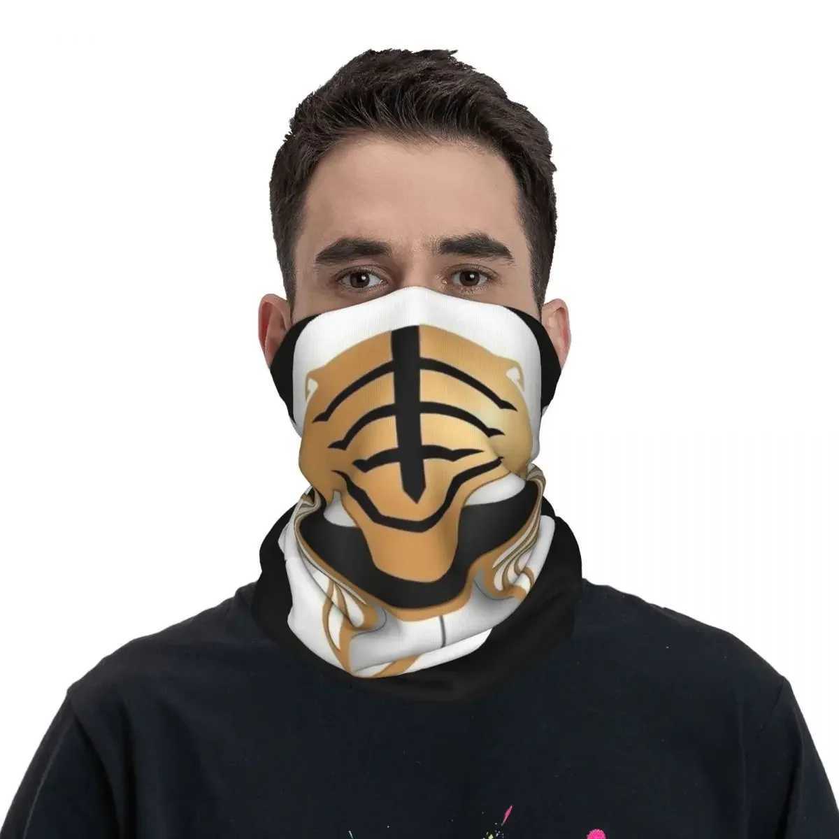 Morphin Power Ranger - White Ribbon Neck Gated Printed Face Mask Scarf Warm Strap CyclingXJ250320