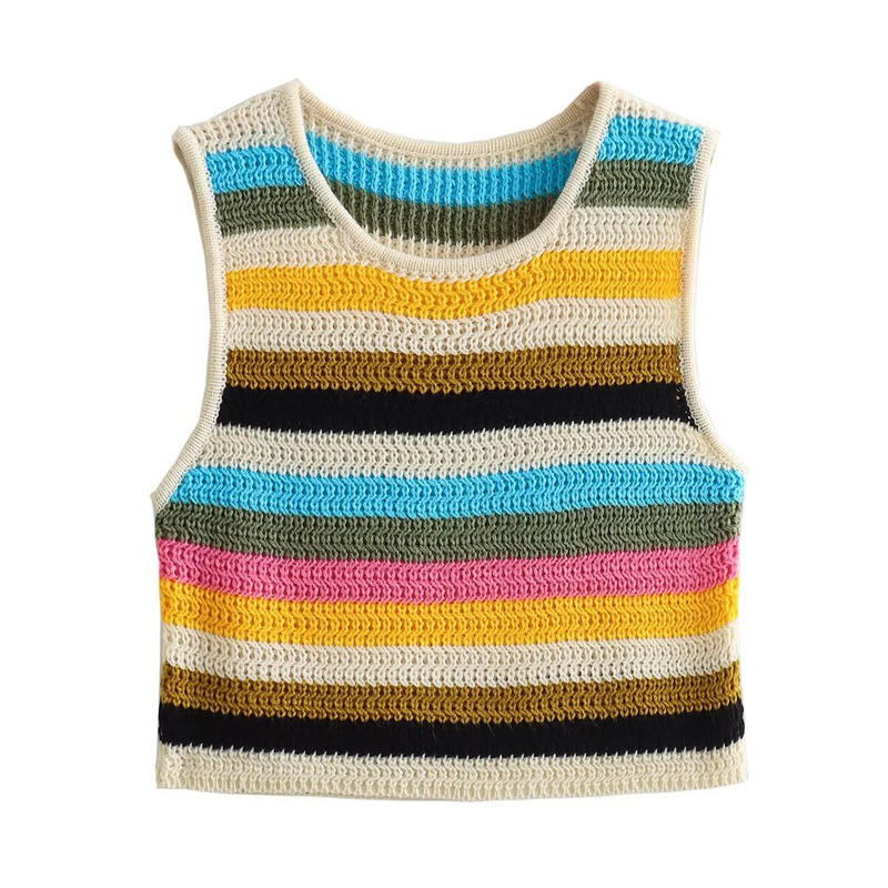 2025 Spring New Crochet Polo Collar Knitted Top and Shorts Set B62049