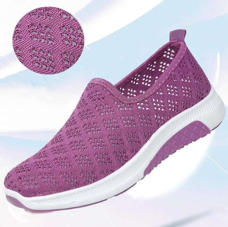 Women's Summer Comfort Ladies Mesh Breathable Sneaker Socks Ligh t Casual Sports Shoes Fl at Women Loafers