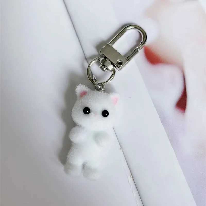 ZAKOL Cute Plush Cat Keychain 3D Love Phone Pendant Earphones Charm Packaging Decoration Car Key Ring Jewelry GiftXJ250319