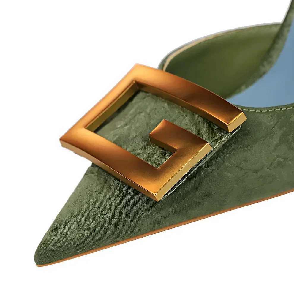 Womens Fetish 10.5cm High H Metal Buckle Nighlub Designer Pumps Lady Daily Off Hs Scarpins Shoes Plus Size Y250319
