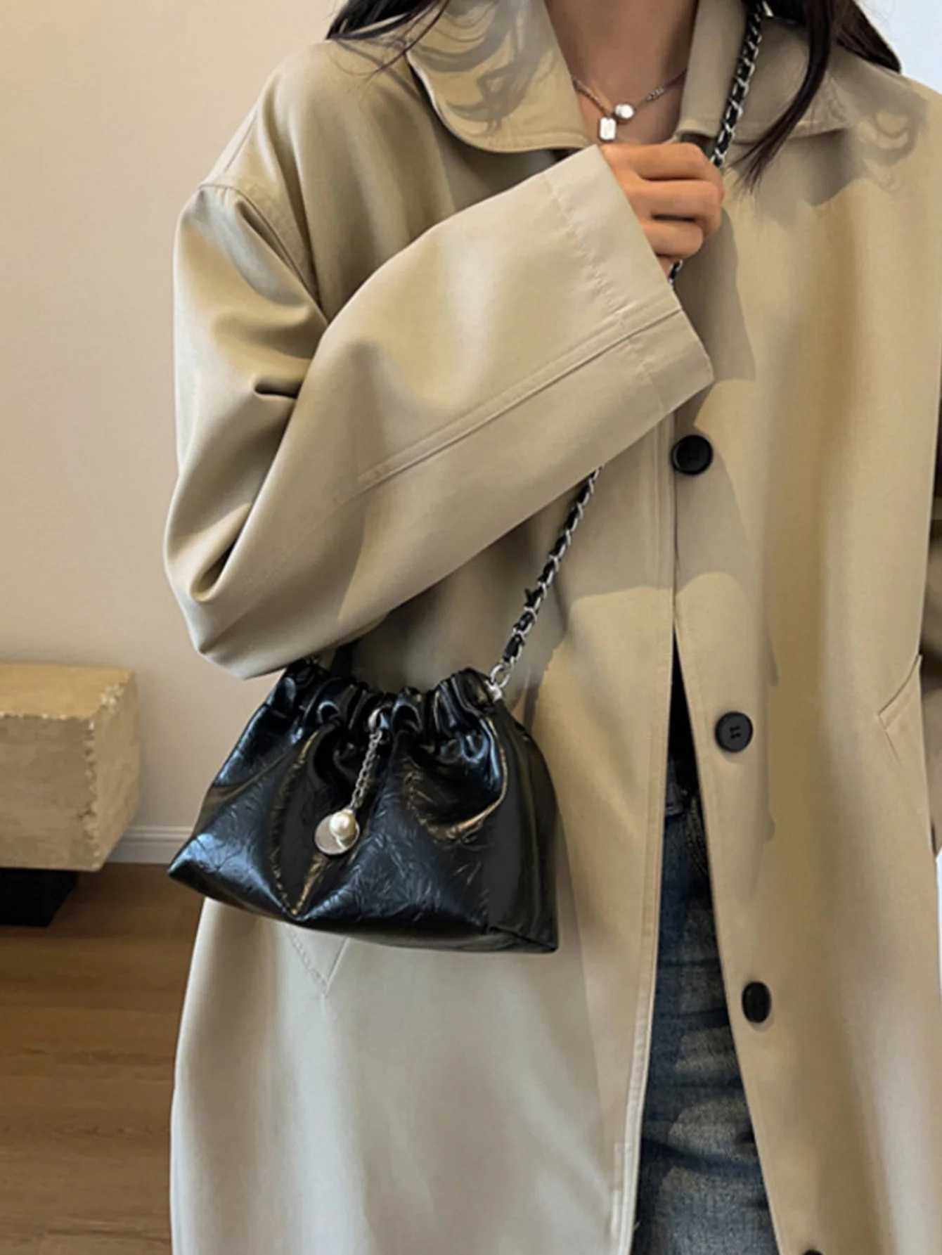 Millennium handbag for women 2024 new high-end shoulder bag summer chain bag fashionable bucket bag crossbody bag Y250319