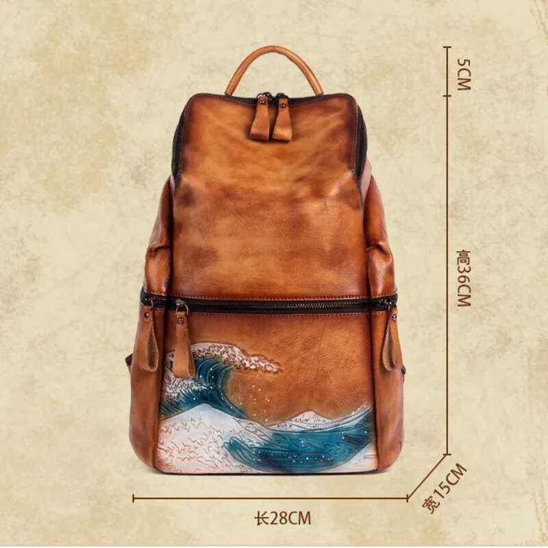 MOTAORA Large Capacity Vintage Backpacks For Women Genuine Leather Travel Bag High Quality Handmade Women's Backpack Female Bags