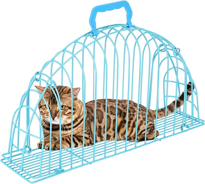 Large Cat Bath Grooming Cage Cats Washing Cage For Pet Cat Bathing Travelling Sunbath Anti-Scratch Bite Restraint