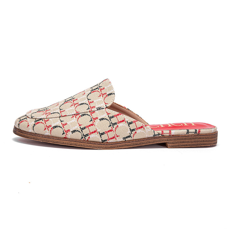 CHCH Classic Trendy Home With Letter Printing Fashion Slippers Outdoor Lightweight Women's Shoes