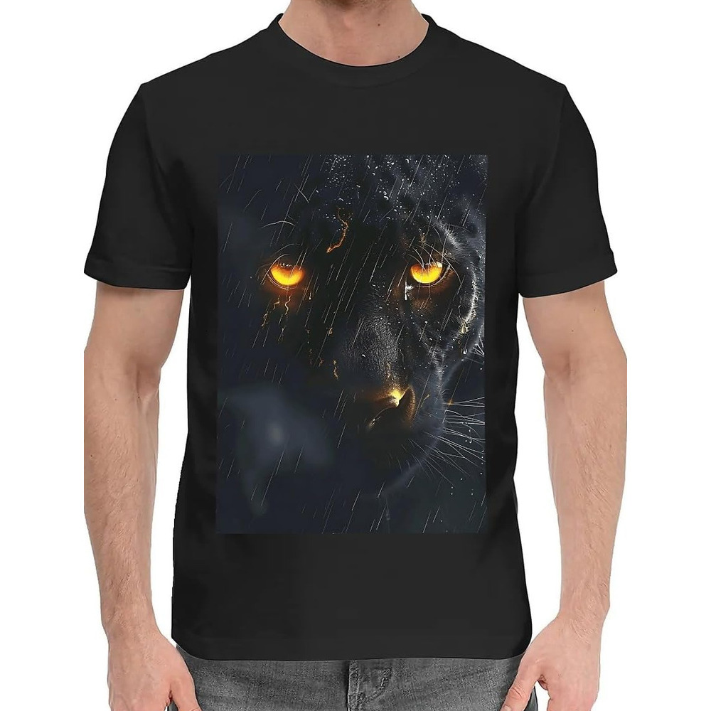 T shirt for Mens Mens Novelty T-Shirts Graphic 2D Print Summer Short Sleeve Animal Panther Shirts Tshirt Graphic Tee Casual Tops Clothes Short sleeve 