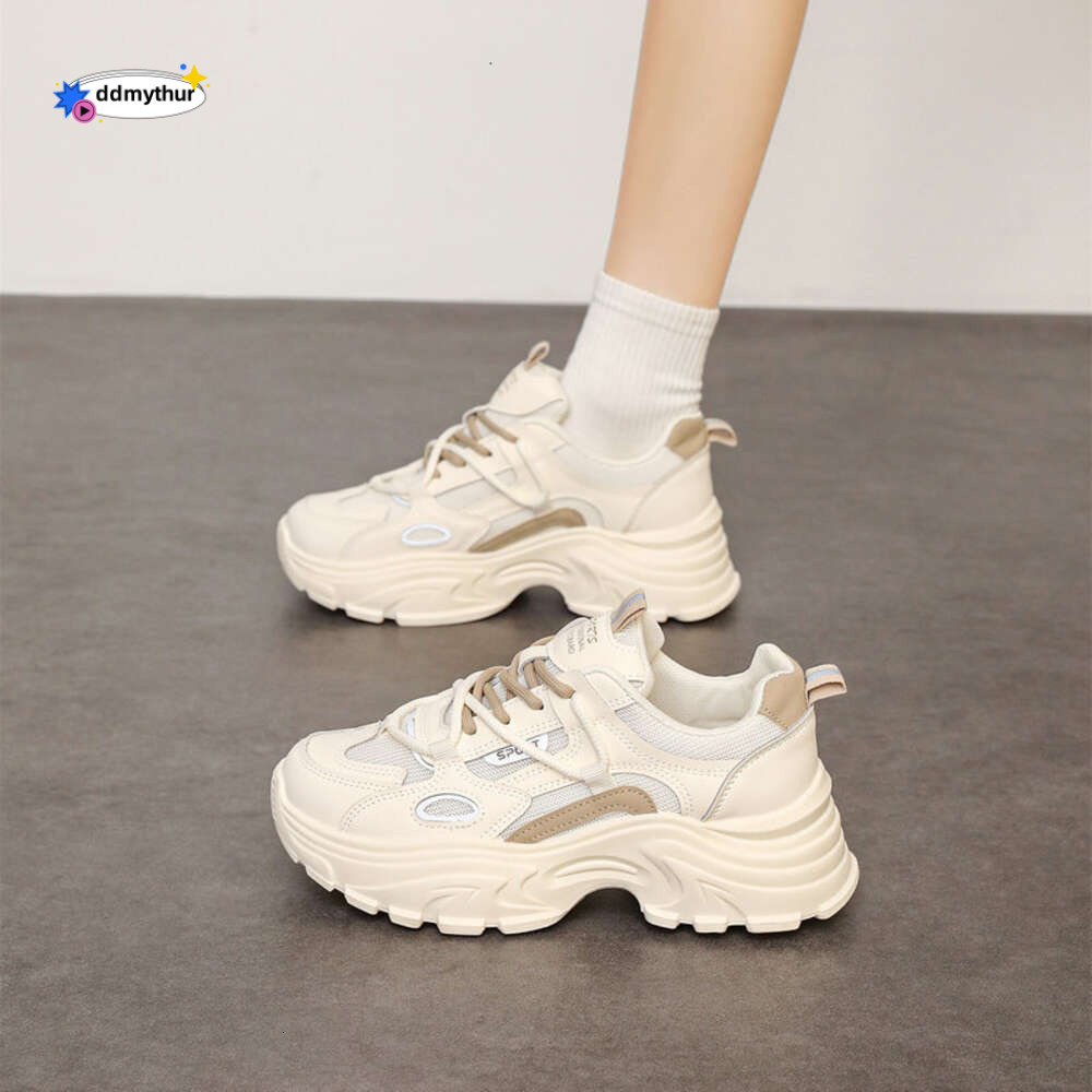 CRLAYDK Women's Platform Chunky Sneakers Fashion Dad Casual Shoes Lace Up Wedge Walking Height Increase Mesh Tennis For Ladies ddmythur