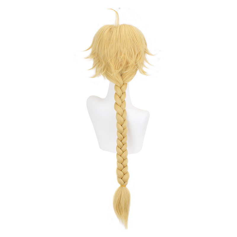 Kano Original Sky Leading Role Traveler Game Character Light Gold Pony Tail Braid Cosplay Wig