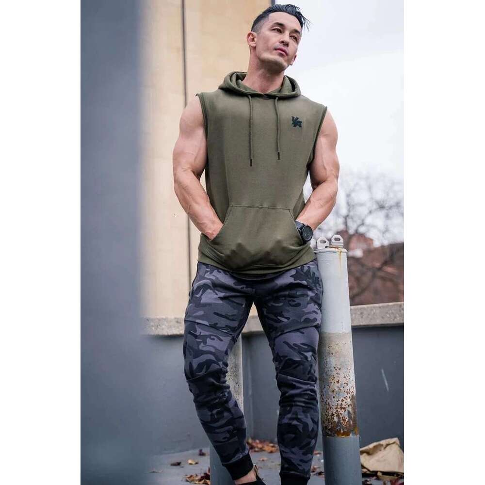 Stringer Fitness Men's Hoodie, Muscle Shirt, Bodybuilding Clothing, Gym Precious Top, Sportswear, Summer, New Brand, 2024
