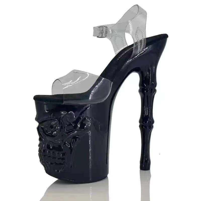 Wedge Heels IDEAL MA Cm Steel Pipe Dance Skull Sole Stage Model Walk Show Sandals Performance High Heels