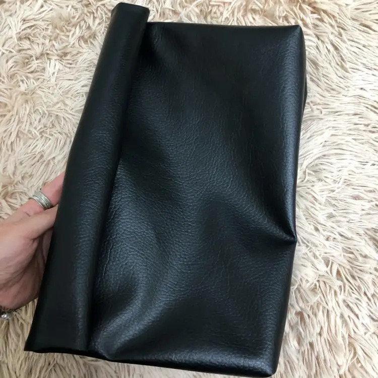 Solid color womens clutch bag soft PU leather evening trend party girl envelope large capacity black 250317