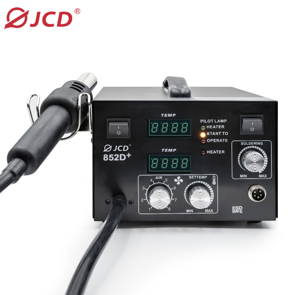 JCD 852D+ 650W Soldering Station Soldering Iron Hot Air Station Welding tation Solder Cautin Iron