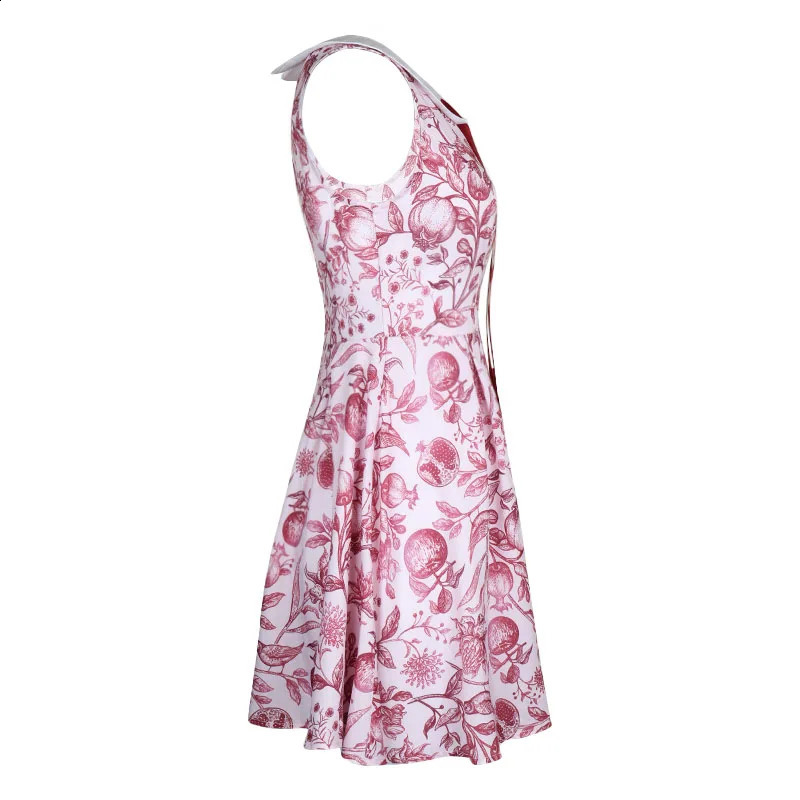 womens fashionable doll collar sweet and spicy printed dress 250314