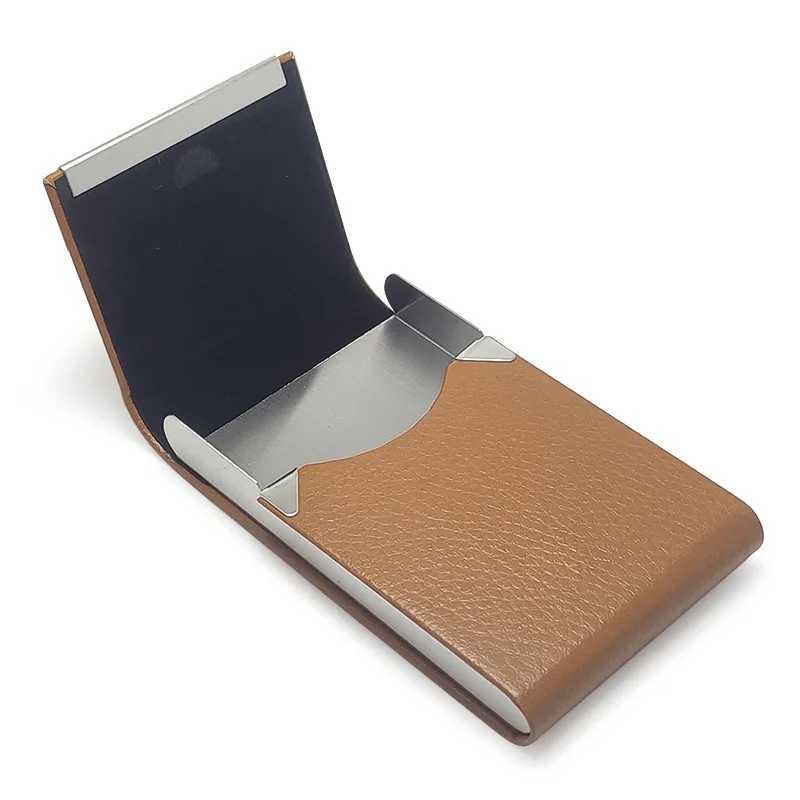 Multifunction Stainless Steel Cigarette Case PU Cigar Storage Box Tobacco Holder 1 PC Card Cases Smoking AccessoriesC250319