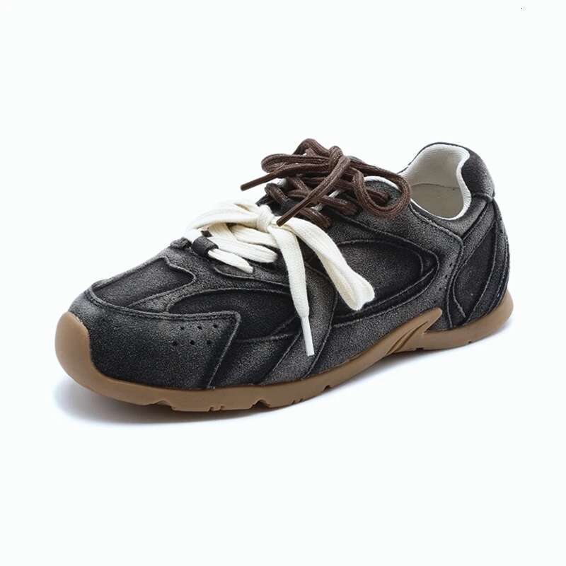 2025 With Box Designer shoes sneakers DIMANYU, women's natural leather Gump shoes, retro lace sneakers, women's everyday non-slip women'