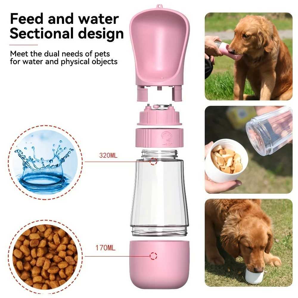 Portable dog water bottle and bowl dispenser - keep your pet hydrated outdoor water bottle for dogs Y250319