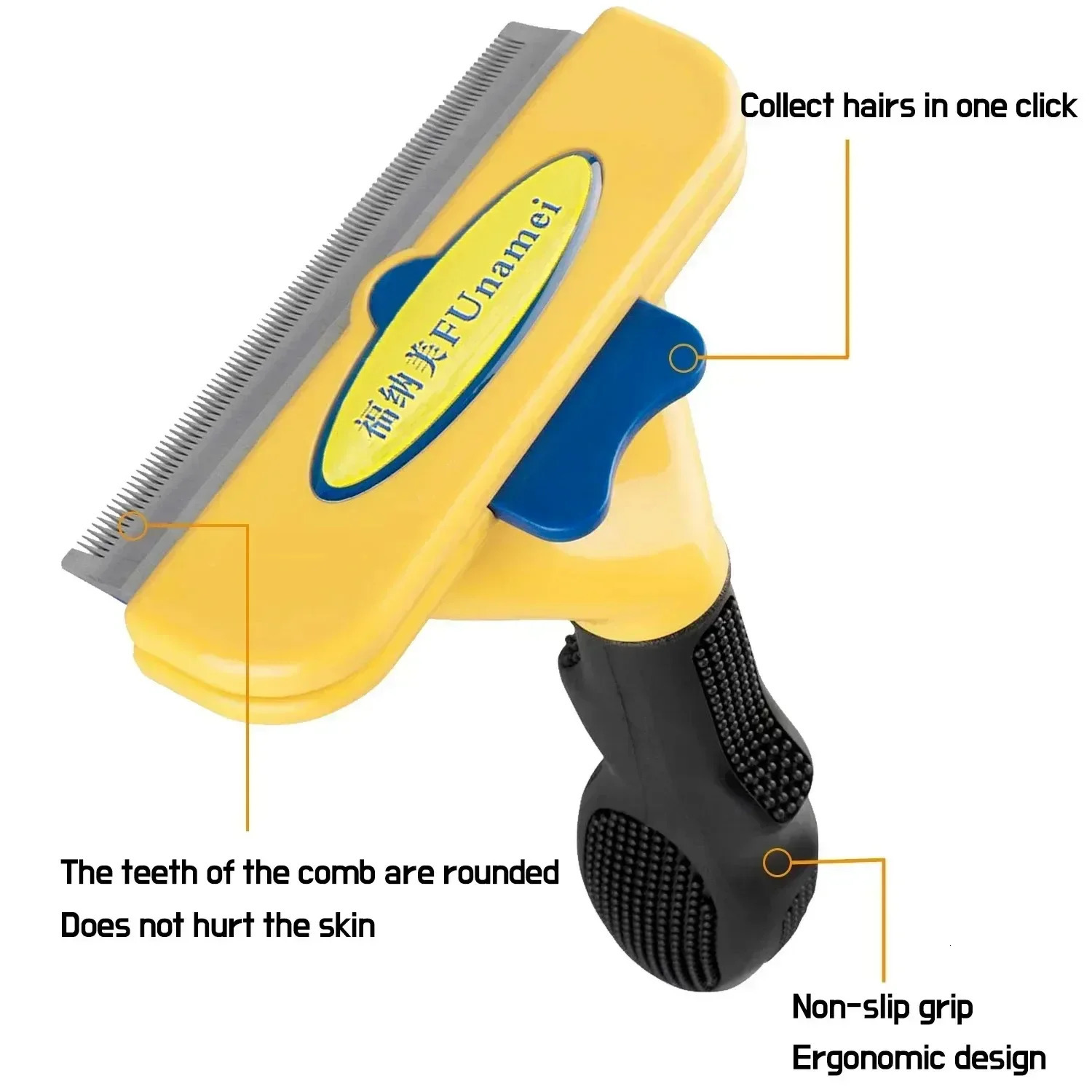 Big dog hair removal comb big brush pet grooming 250318