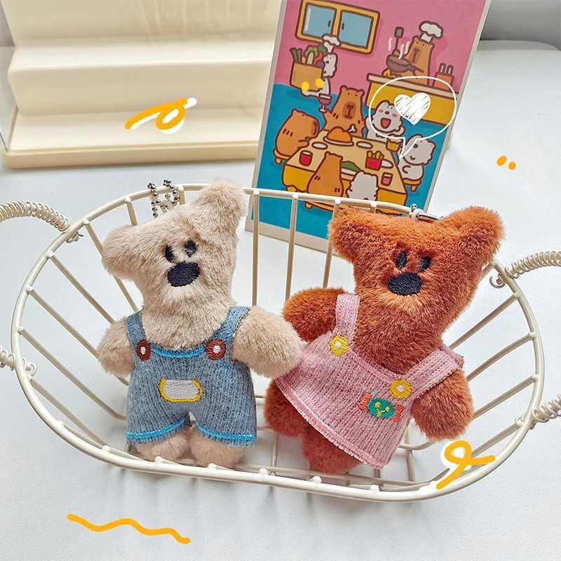 Cartoon Bear Plush Toy Cute Bear Filled Doll Keychain Pendant Plush Doll Couple Bag Charm Childrens GiftXJ250319