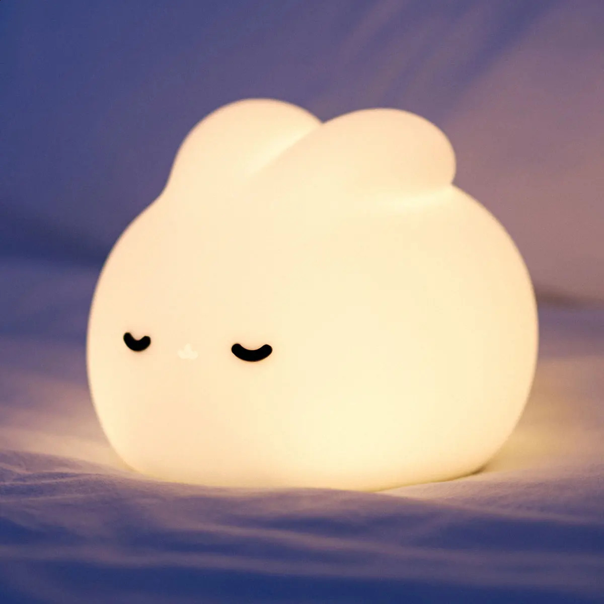 Rabbit Night Light For Kids Room Cute Bunny Lamp Gifts for Nursery Girls Boys Toddler Kawaii Room Decor USB Silicone Night Light 250319