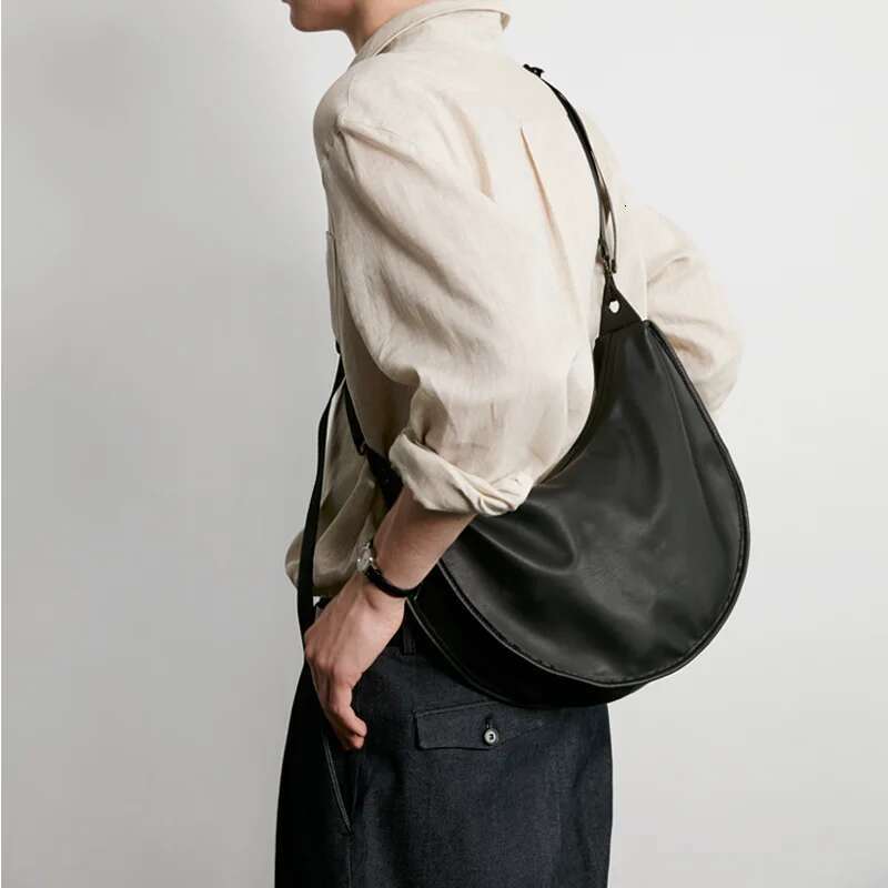 Vintage Crossbody Bags For Men Trend Brand Trending Soft PU Leather Women Shoulder Bags Ladies Handbags And Purses Black Bolsas